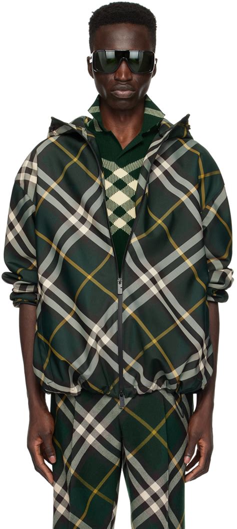 burberry green check jacket|net a porter burberry jacket.